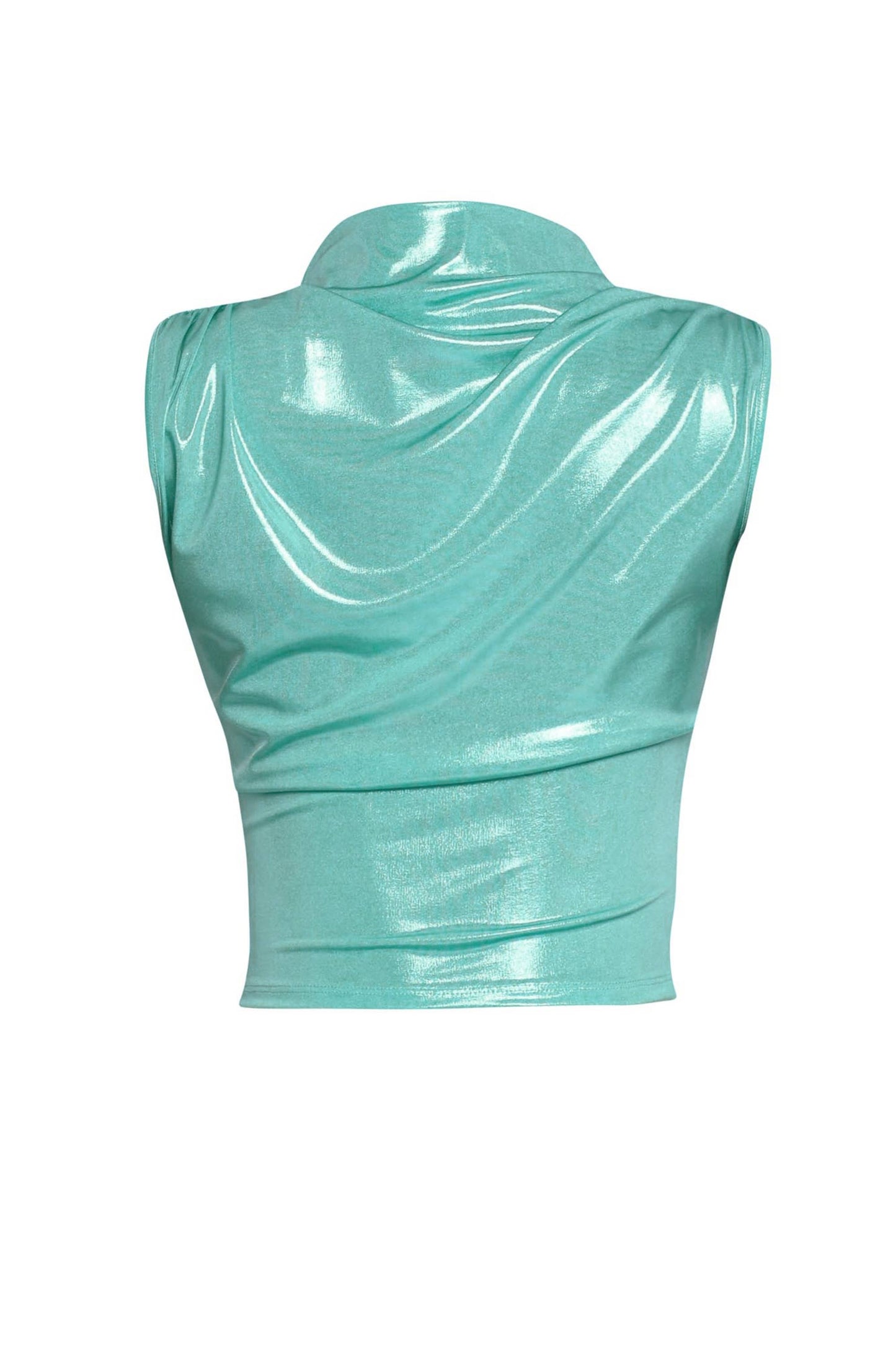 Slinky foiled sleeveless top