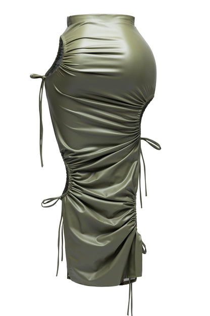 Cut out detailed maxi skirt