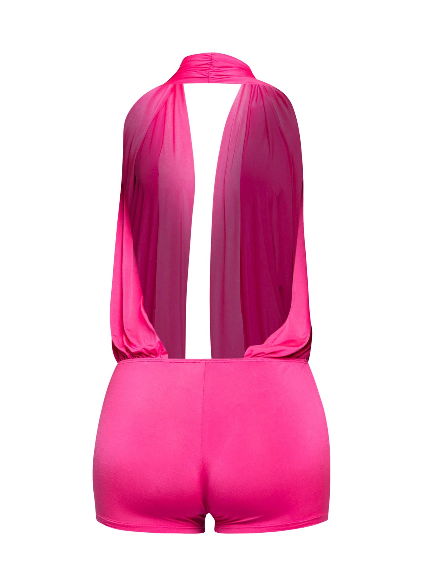 Low rise deep halter neck romper
