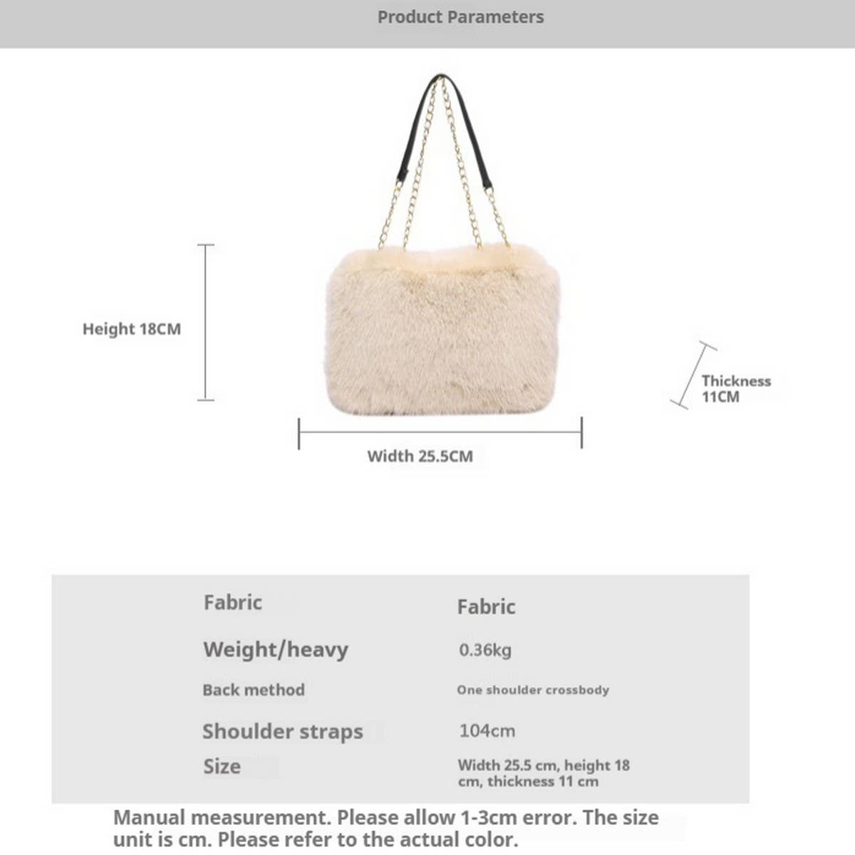 Plush Tote Bag Women Large Capacity Shoulder_CUAB00546