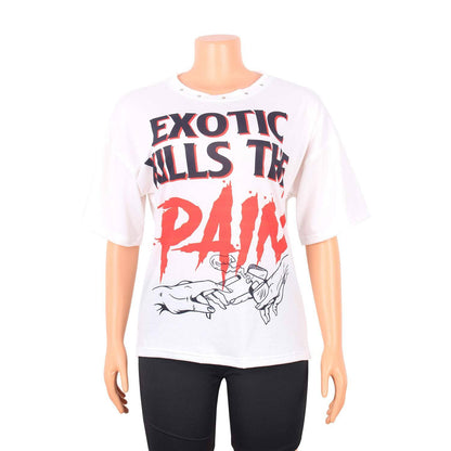 T shirts letter print graphic t shirts women