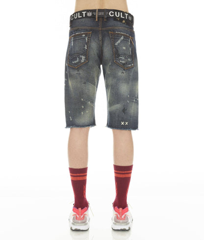ROCKER SHORT JAPANESE SELVAGE RIDGED w/ BELT IN TARVICK
