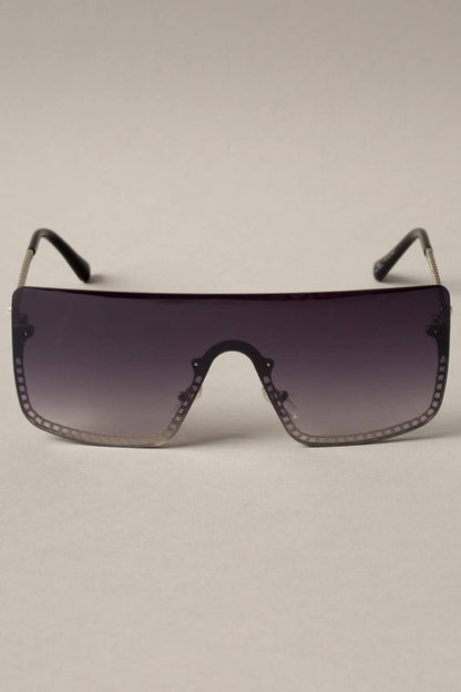 Women's Chain Rimless Frame Sunglasses