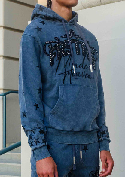 MADE IN HEAVEN GATHERED STAR HOODIE