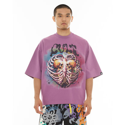 Cult's Oversized SS Tee "Til Death Do We Part" in Lavender