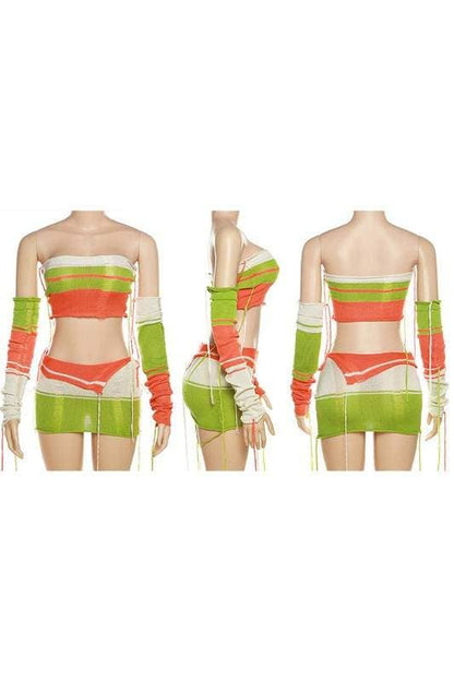 Crochet tube and skirt set