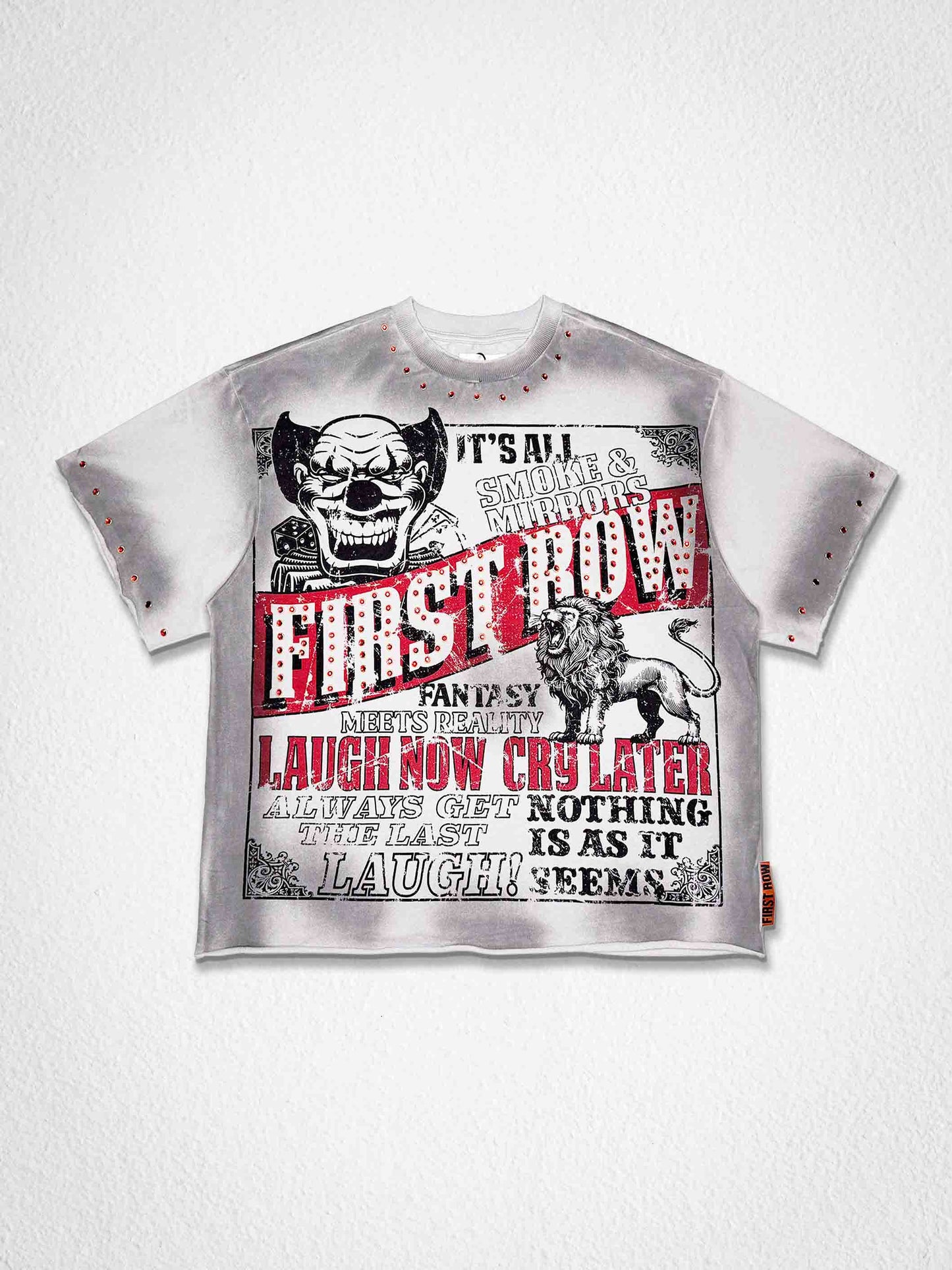 LAUGH NOW CRY LATER DARK CIRCUS TEE