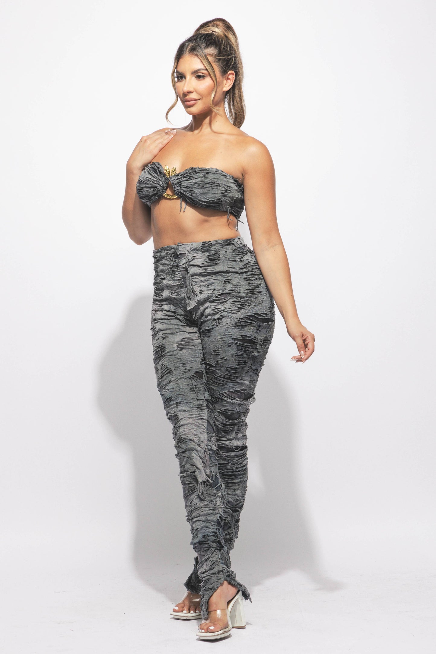 Bandeau top & pants set