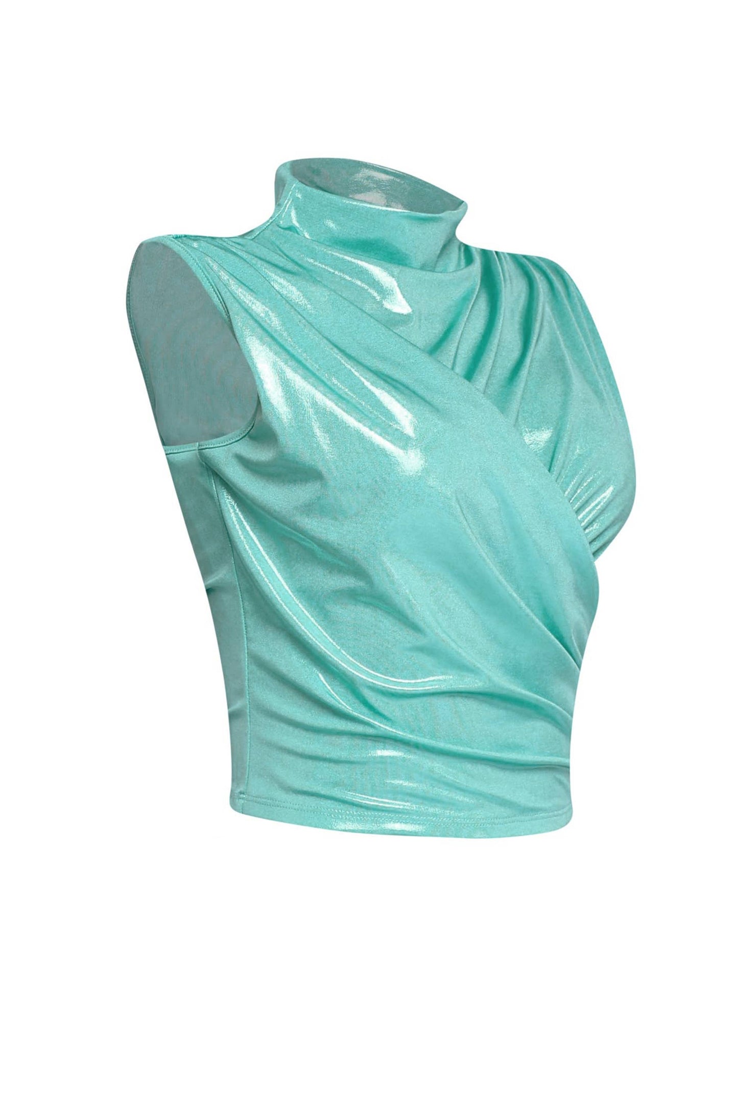 Slinky foiled sleeveless top