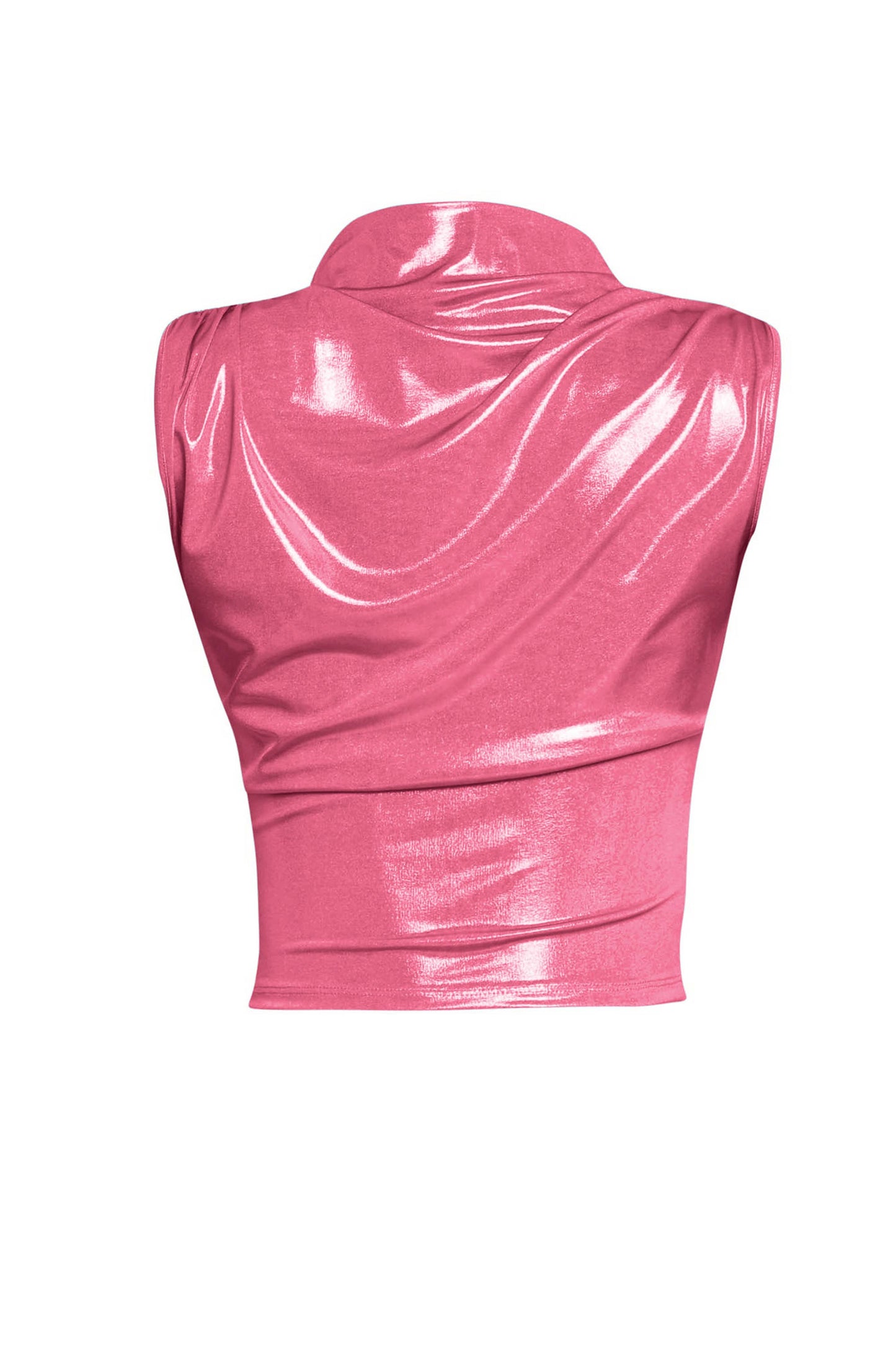 Slinky foiled sleeveless top