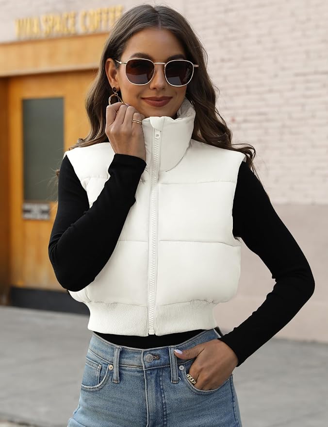 White Puffer Vest