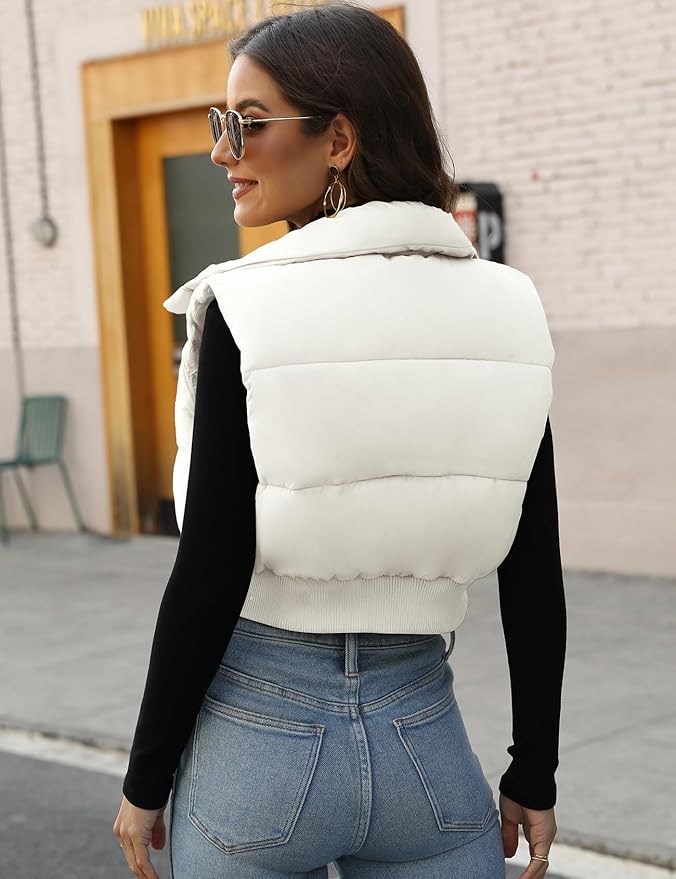 White Puffer Vest