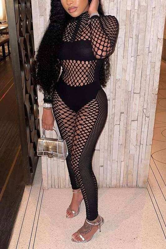 Fishnet leggings set
