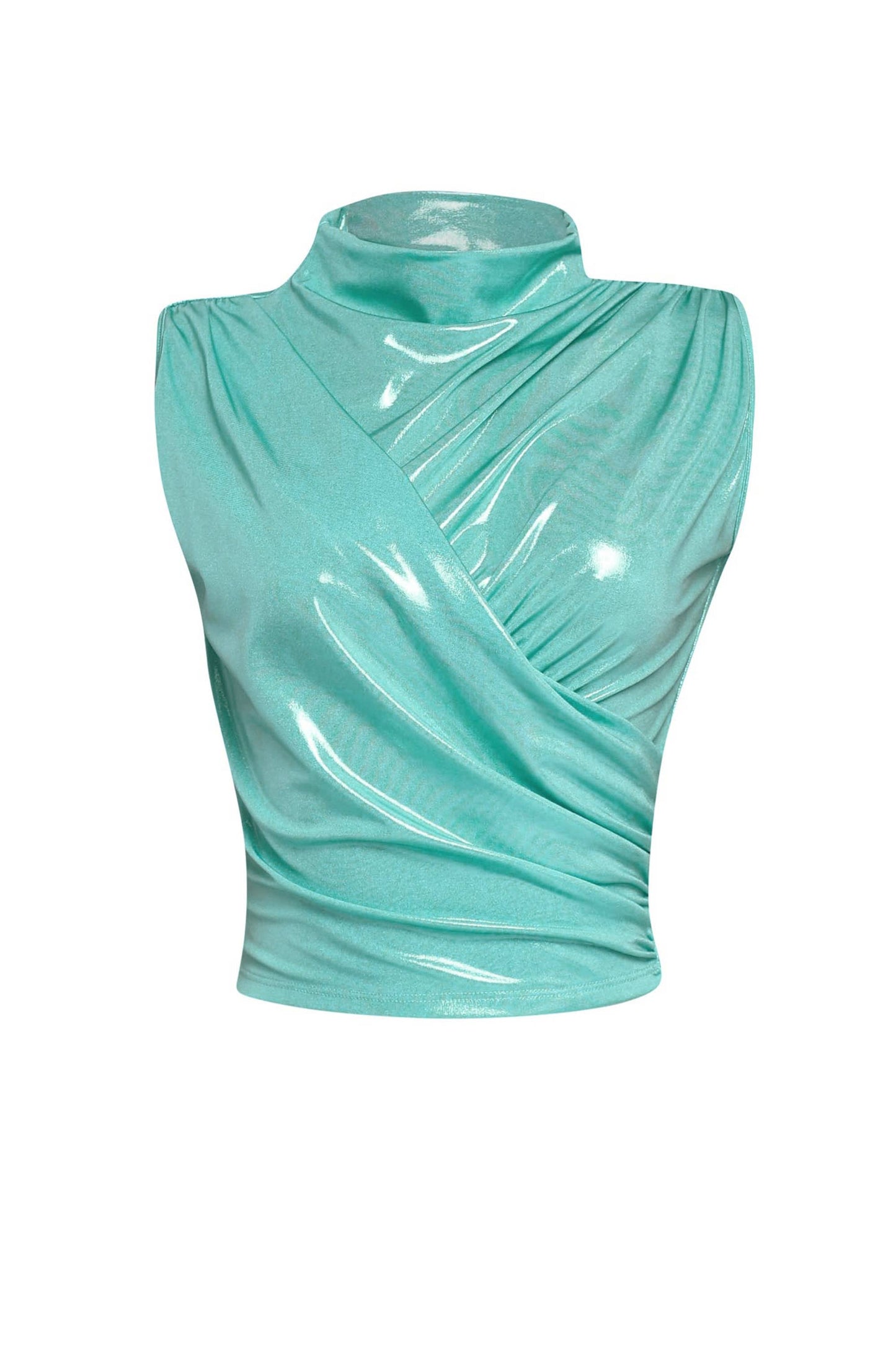 Slinky foiled sleeveless top