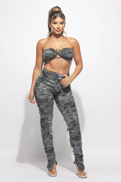 Bandeau top & pants set