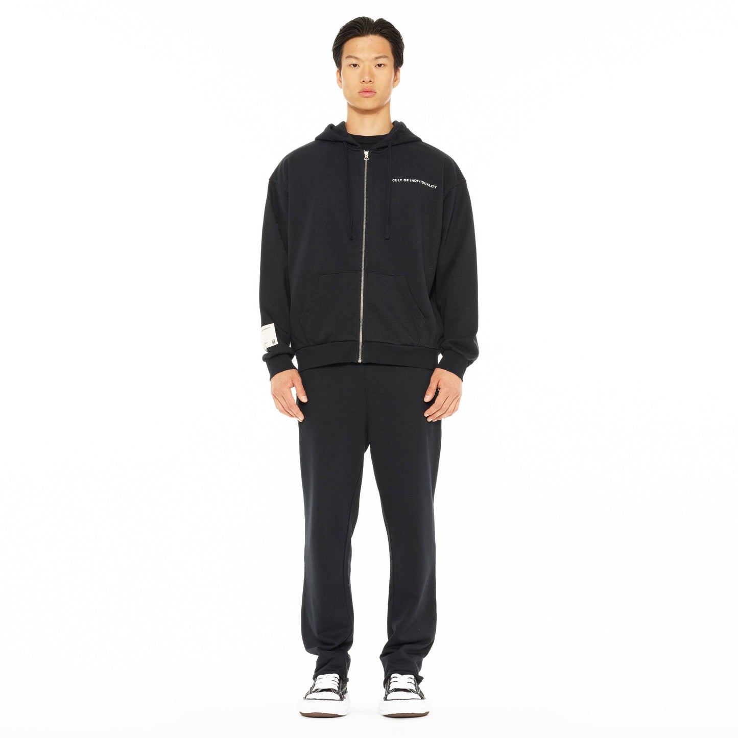 Cult's Zip Hooded Sweatshirt in Black