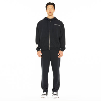 Cult's Zip Hooded Sweatshirt in Black