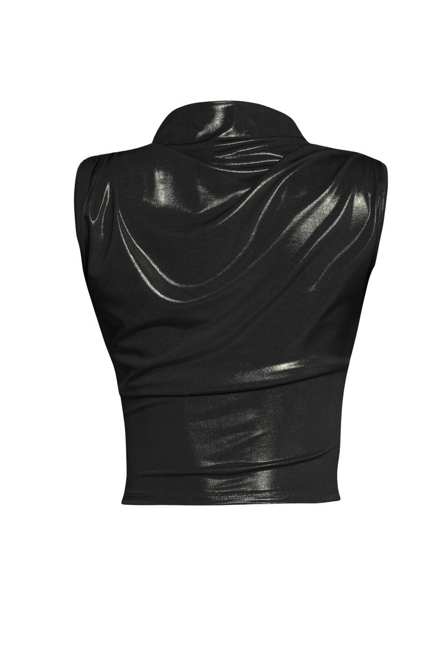 Slinky foiled sleeveless top