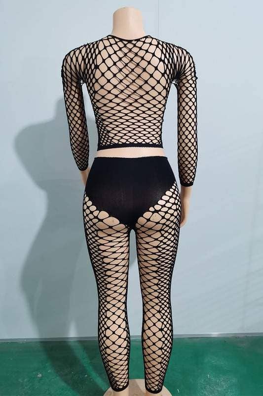 Fishnet leggings set
