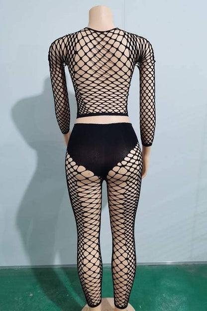 Fishnet leggings set