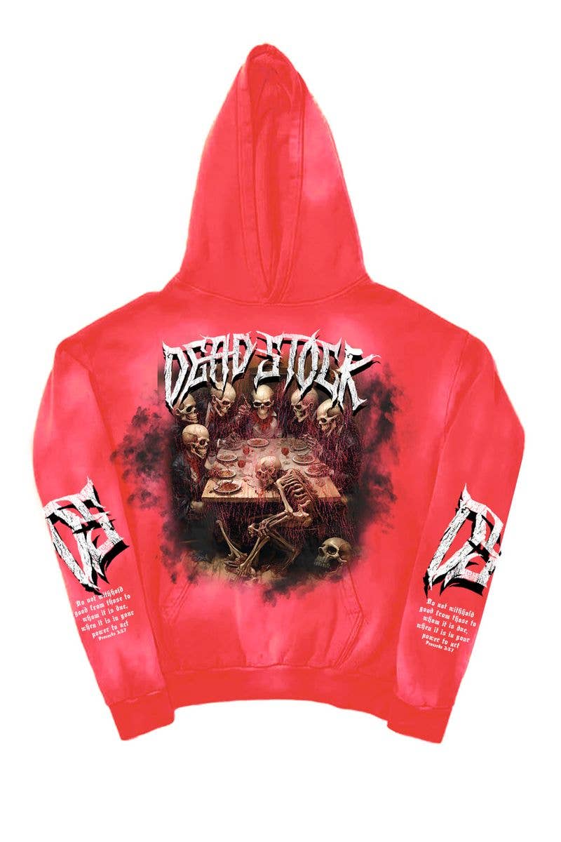 Supper Garment Dye Hoodie Red