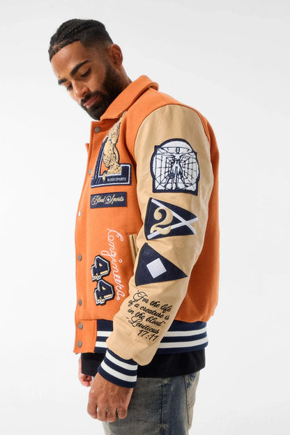 Jordan Craig Orange Varsity Jacket