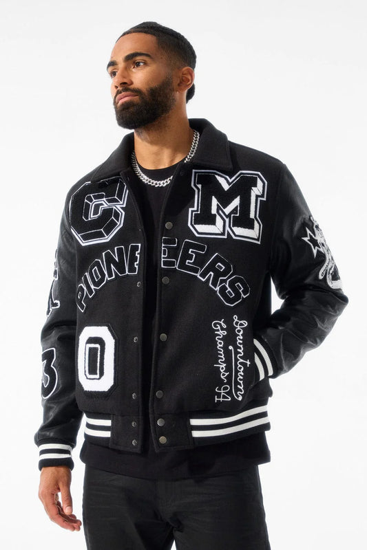 Jordan Craig Black Varsity Jacket