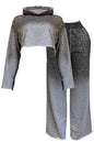 NC2119A Rhinestone Ombre Hoodie Lounge Set