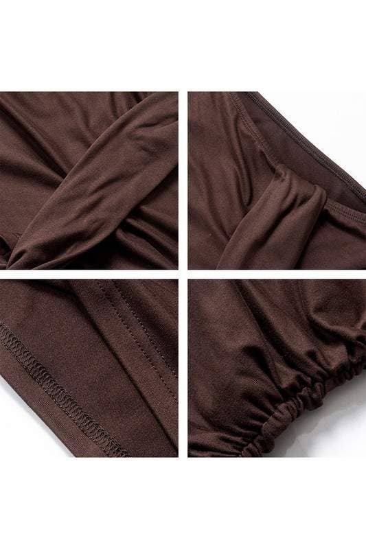 Ruched crop top and skirt set 3 piece