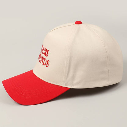 I'M YOURS NO REFUNDS Embroidery Two-Tone Cap