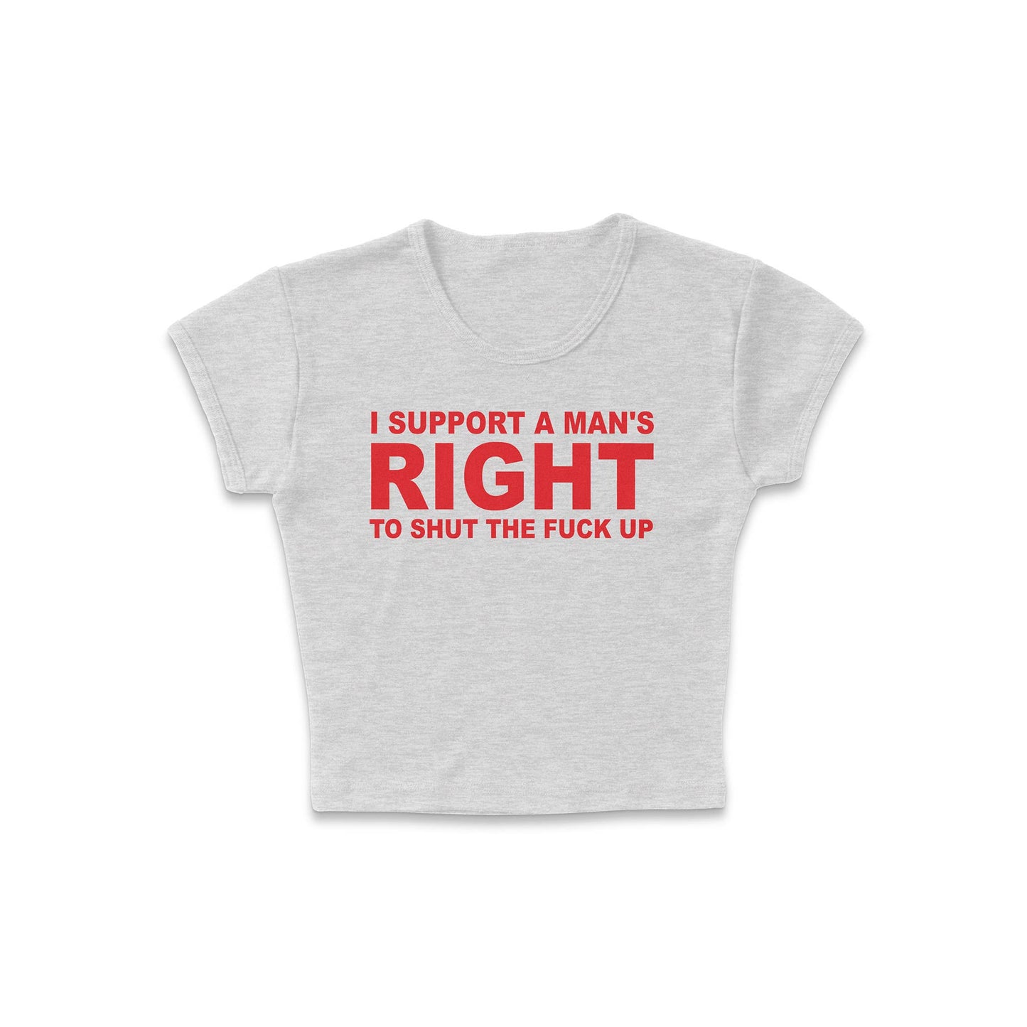Support His Right Micro Rib Baby Tee