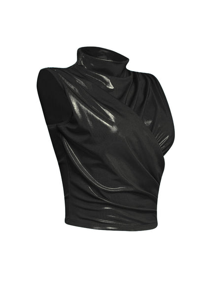 Slinky foiled sleeveless top