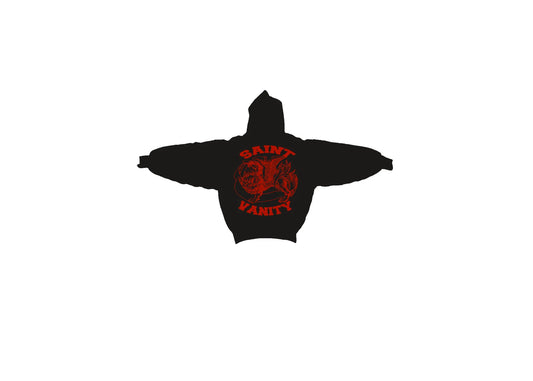 Black & Red Griffin Saint Vanity  Hoodie
