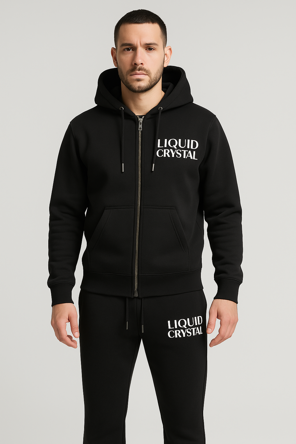Liquid Crystal Black Hoodie