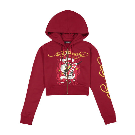 Ed Hardy Burgundy Hoodie