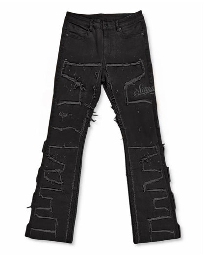 SugarHill Black Doom Stacked Jeans