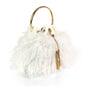 Furry White Handbag