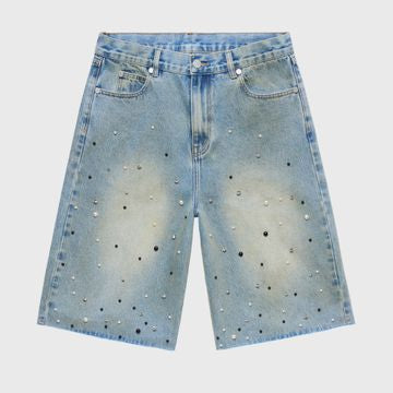 Gemstone denim shorts