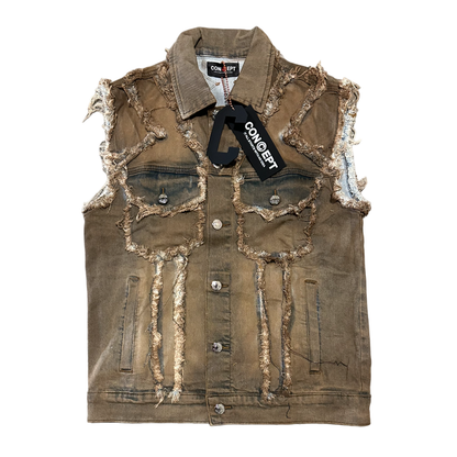 Concept LA Dirty Denim Vest