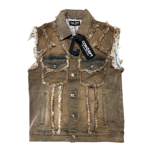 Concept LA Dirty Denim Vest