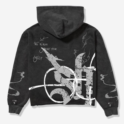 Sugarhill “BLADE” RAW HEM HOODIE
