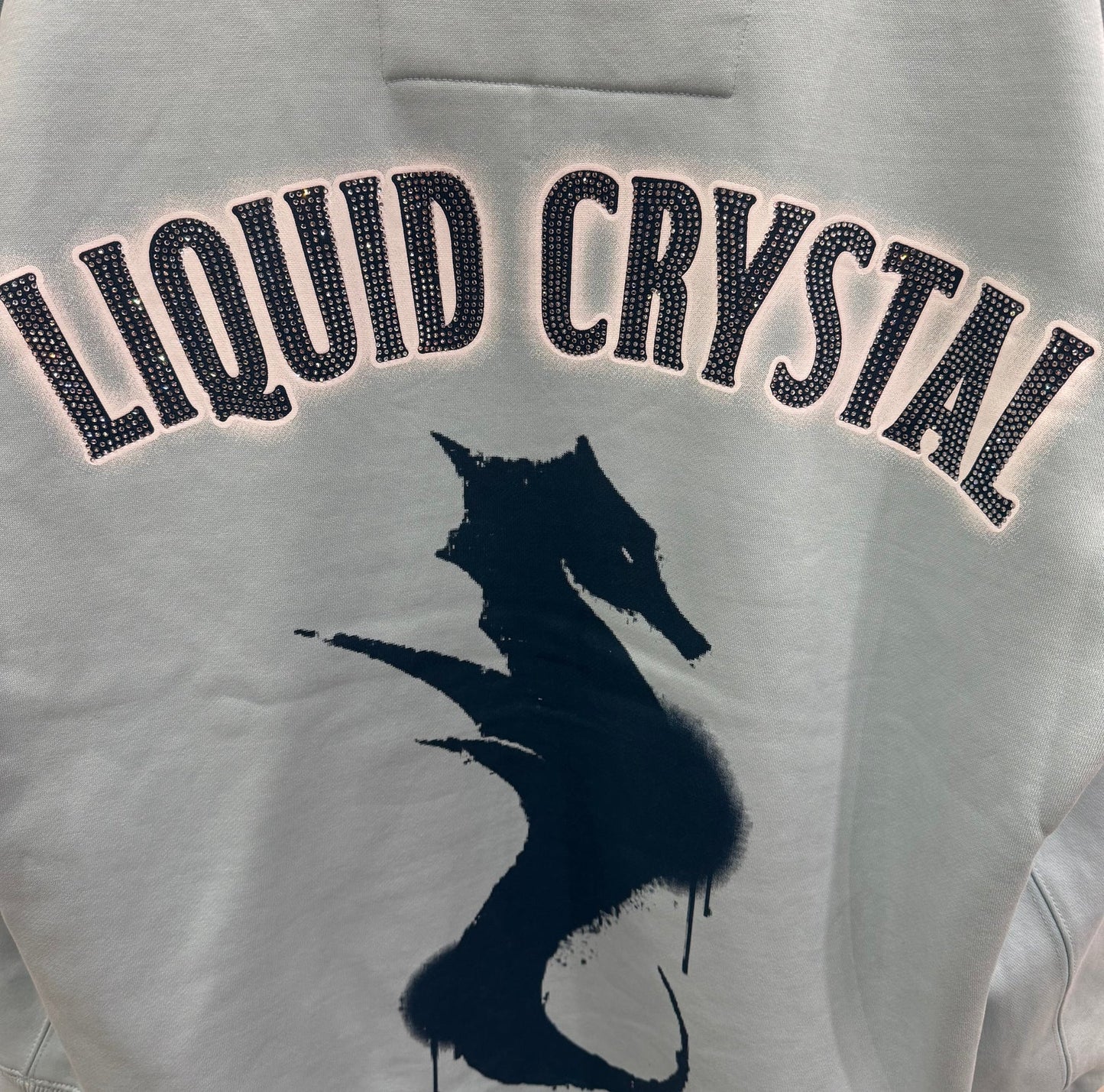 Liquid Crystal Sky Blue Zip Up Hoodie