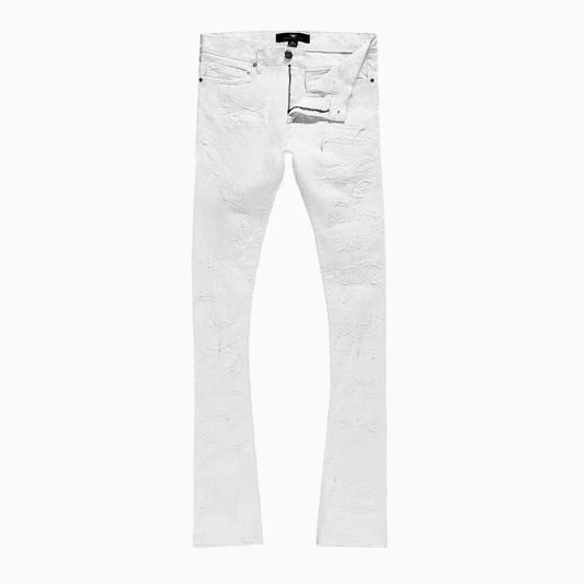 Jordan Craig White Ripped Stacked Jeans