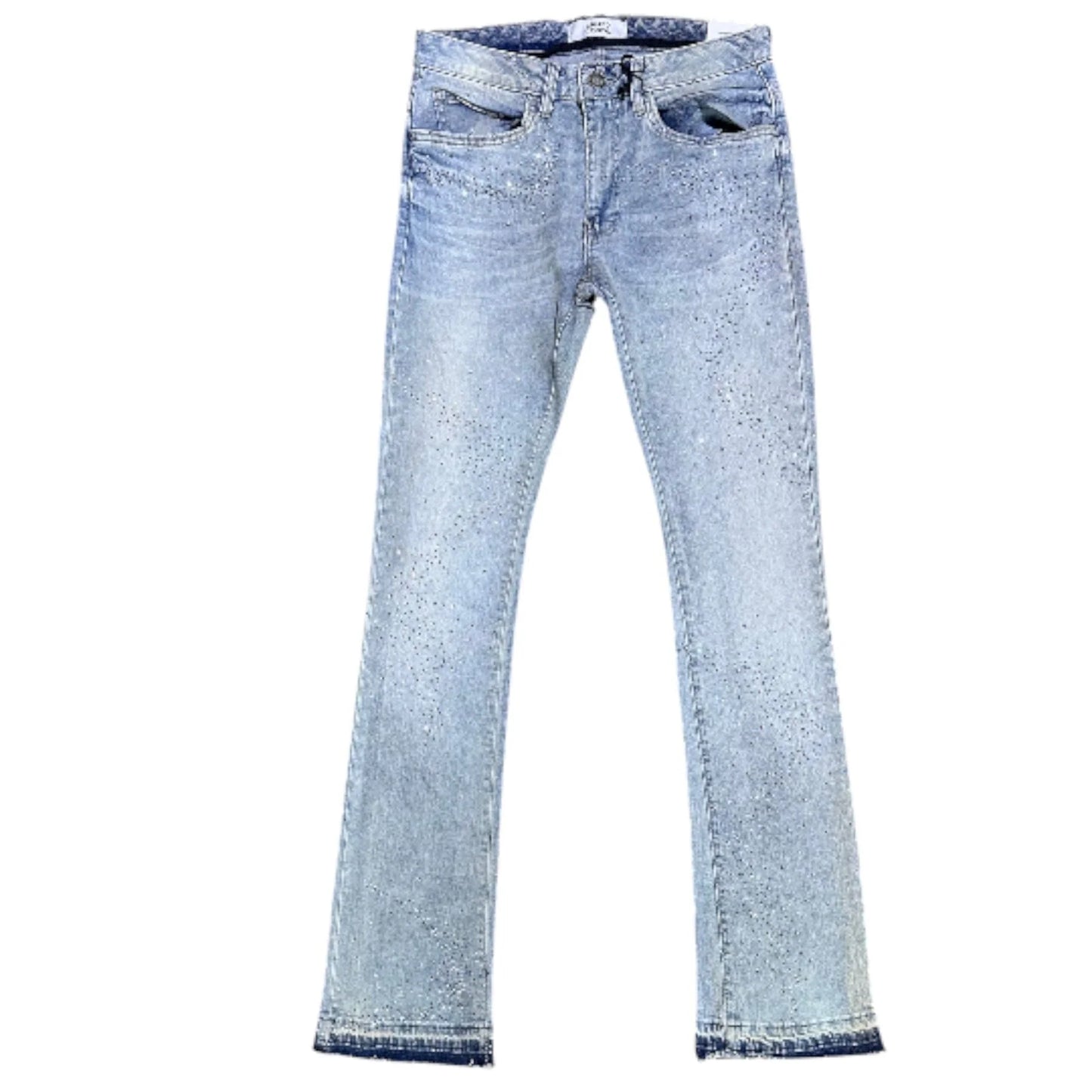 Liquid Crystal Ice Antique Rhinestone Jeans