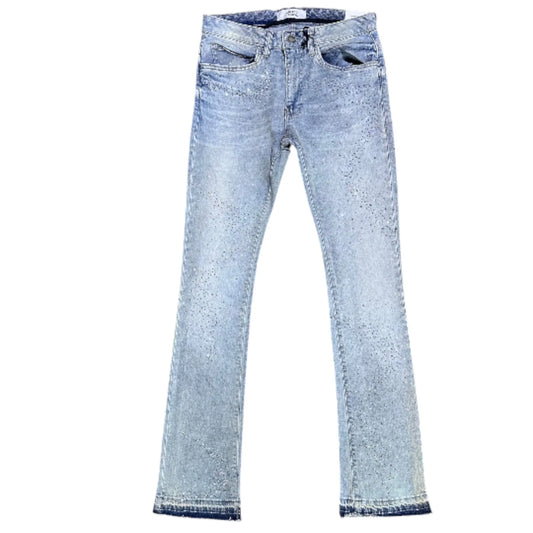Liquid Crystal Ice Antique Rhinestone Jeans