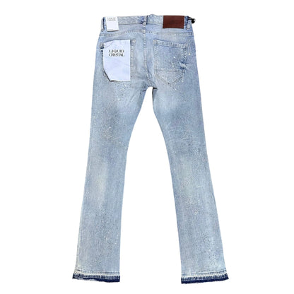 Liquid Crystal Ice Antique Rhinestone Jeans