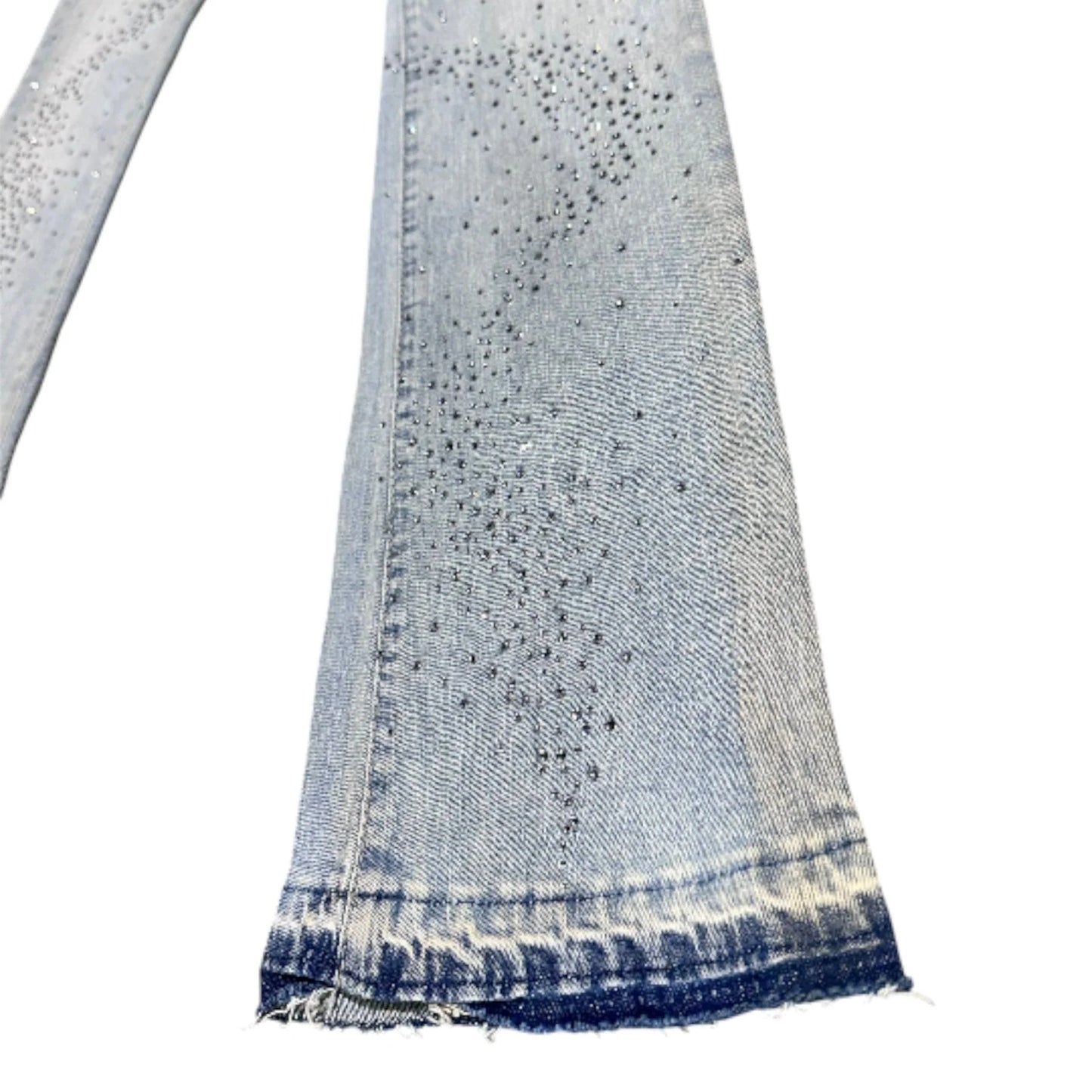 Liquid Crystal Ice Antique Rhinestone Jeans