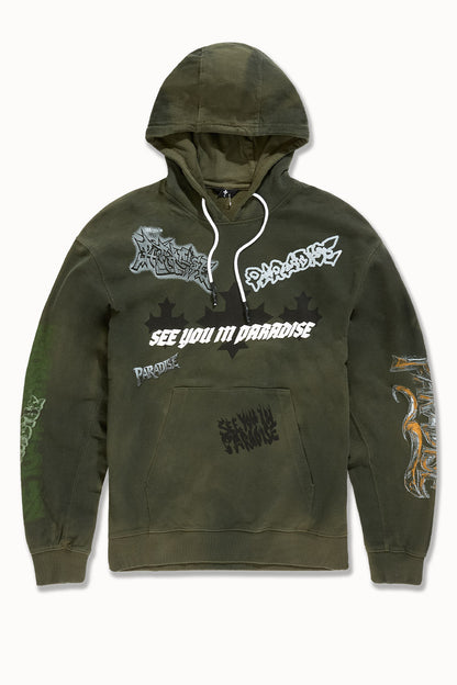 See You In Paradise Reaper Olive Hoodie