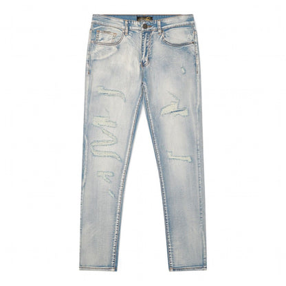 Premium Milano Milan Light Washed Slim Straight Jeans