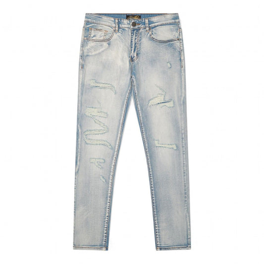 Premium Milano Milan Light Washed Slim Straight Jeans